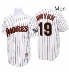 Mens Mitchell and Ness San Diego Padres 19 Tony Gwynn Replica WhiteBlue Strip Throwback MLB Jersey Mens Mitchell and Ness San Diego Padres 19 Tony Gwynn Replica WhiteBlue Strip Throwback MLB Jersey