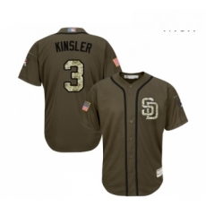 Mens San Diego Padres 3 Ian Kinsler Authentic Green Salute to Service Baseball Jersey Mens San Diego Padres 3 Ian Kinsler Authentic Green Salute to Service Baseball Jersey