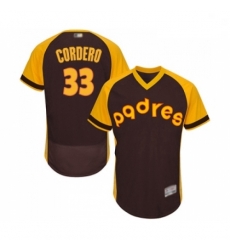 Mens San Diego Padres 33 Franchy Cordero Brown Alternate Cooperstown Authentic Collection MLB Jersey Flex Base Mens San Diego Padres 33 Franchy Cordero Brown Alternate Cooperstown Authentic Collection MLB Jersey Flex Base