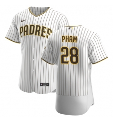 San Diego Padres 28 Tommy Pham Men Nike White Brown Home 2020 Authentic Player Jersey San Diego Padres 28 Tommy Pham Men Nike White Brown Home 2020 Authentic Player Jersey