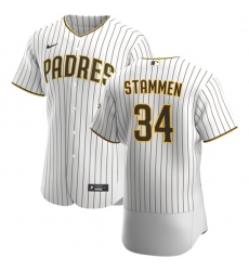 San Diego Padres 34 Craig Stammen Men Nike White Brown Home 2020 Authentic Player Jersey San Diego Padres 34 Craig Stammen Men Nike White Brown Home 2020 Authentic Player Jersey