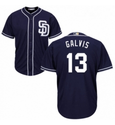 Youth Majestic San Diego Padres 13 Freddy Galvis Authentic Navy Blue Alternate 1 Cool Base MLB Jersey Youth Majestic San Diego Padres 13 Freddy Galvis Authentic Navy Blue Alternate 1 Cool Base MLB Jersey