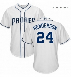 Youth Majestic San Diego Padres 24 Rickey Henderson Replica White Home Cool Base MLB Jersey Youth Majestic San Diego Padres 24 Rickey Henderson Replica White Home Cool Base MLB Jersey
