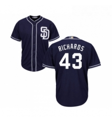 Youth San Diego Padres 43 Garrett Richards Replica Navy Blue Alternate 1 Cool Base Baseball Jersey Youth San Diego Padres 43 Garrett Richards Replica Navy Blue Alternate 1 Cool Base Baseball Jersey