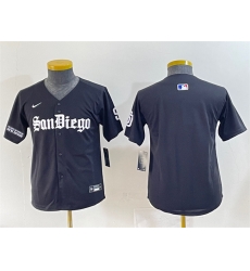 Youth San Diego Padres Blank Black Gothic Edition Vapor Limited Stitched Baseball Jersey Youth San Diego Padres Blank Black Gothic Edition Vapor Limited Stitched Baseball Jersey