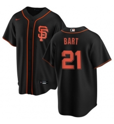 Men San Francisco Giants 21 Joey Bart Black Cool Base Stitched Jersey Men San Francisco Giants 21 Joey Bart Black Cool Base Stitched Jersey