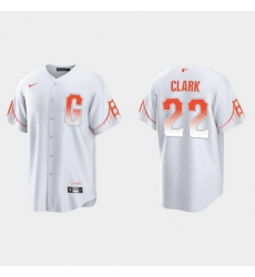 Men San Francisco Giants 22 Will Clark Men 2021 City Connect White Fan Version Jersey Men San Francisco Giants 22 Will Clark Men 2021 City Connect White Fan Version Jersey