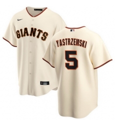 Men San Francisco Giants 5 Mike Yastrzemski Cream Cool Base Stitched Jersey Men San Francisco Giants 5 Mike Yastrzemski Cream Cool Base Stitched Jersey