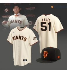 Men San Francisco Giants 51 Jung Hoo Lee Cream Home Nike Jersey Men San Francisco Giants 51 Jung Hoo Lee Cream Home Nike Jersey