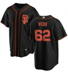 Men San Francisco Giants 62 Logan Webb Black Cool Base Stitched Jersey Men San Francisco Giants 62 Logan Webb Black Cool Base Stitched Jersey