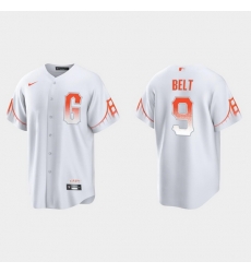 Men San Francisco Giants 9 Brandon Belt Men 2021 City Connect White Fan Version Jersey Men San Francisco Giants 9 Brandon Belt Men 2021 City Connect White Fan Version Jersey