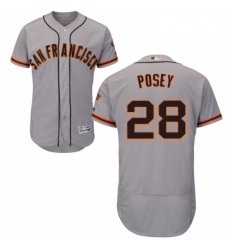 Mens Majestic San Francisco Giants 28 Buster Posey Grey Road Flex Base Authentic Collection MLB Jersey Mens Majestic San Francisco Giants 28 Buster Posey Grey Road Flex Base Authentic Collection MLB Jersey