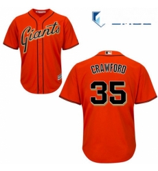 Mens Majestic San Francisco Giants 35 Brandon Crawford Replica Orange Alternate Cool Base MLB Jersey Mens Majestic San Francisco Giants 35 Brandon Crawford Replica Orange Alternate Cool Base MLB Jersey