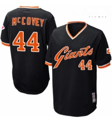 Mens Mitchell and Ness San Francisco Giants 44 Willie McCovey Authentic Black Throwback MLB Jersey Mens Mitchell and Ness San Francisco Giants 44 Willie McCovey Authentic Black Throwback MLB Jersey