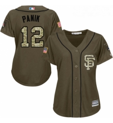 Womens Majestic San Francisco Giants 12 Joe Panik Authentic Green Salute to Service MLB Jersey Womens Majestic San Francisco Giants 12 Joe Panik Authentic Green Salute to Service MLB Jersey