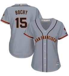 Womens Majestic San Francisco Giants 15 Bruce Bochy Replica Grey Road Cool Base MLB Jersey Womens Majestic San Francisco Giants 15 Bruce Bochy Replica Grey Road Cool Base MLB Jersey