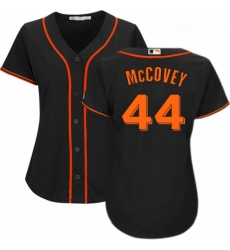 Womens Majestic San Francisco Giants 44 Willie McCovey Replica Black Alternate Cool Base MLB Jersey Womens Majestic San Francisco Giants 44 Willie McCovey Replica Black Alternate Cool Base MLB Jersey