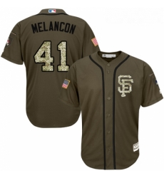 Youth Majestic San Francisco Giants 41 Mark Melancon Replica Green Salute to Service MLB Jersey Youth Majestic San Francisco Giants 41 Mark Melancon Replica Green Salute to Service MLB Jersey