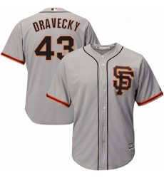 Youth Majestic San Francisco Giants 43 Dave Dravecky Replica Grey Road 2 Cool Base MLB Jersey Youth Majestic San Francisco Giants 43 Dave Dravecky Replica Grey Road 2 Cool Base MLB Jersey