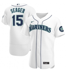 Men Seattle Mariners 15 Kyle Seager Men Nike White Home 2020 Flex Base Player MLB Jersey Men Seattle Mariners 15 Kyle Seager Men Nike White Home 2020 Flex Base Player MLB Jersey
