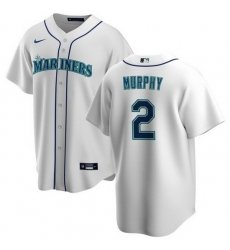 Men Seattle Mariners 2 Tom Murphy White Cool Base Stitched Jersey Men Seattle Mariners 2 Tom Murphy White Cool Base Stitched Jersey