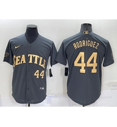 Men Seattle Mariners 44 Julio Rodriguez Number Grey 2022 All Star Stitched Cool Base Nike Jersey Men Seattle Mariners 44 Julio Rodriguez Number Grey 2022 All Star Stitched Cool Base Nike Jersey