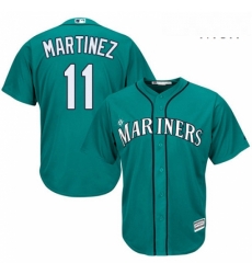 Mens Majestic Seattle Mariners 11 Edgar Martinez Replica Teal Green Alternate Cool Base MLB Jersey Mens Majestic Seattle Mariners 11 Edgar Martinez Replica Teal Green Alternate Cool Base MLB Jersey
