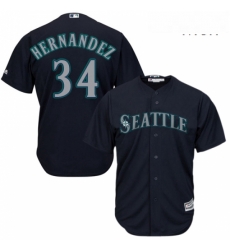 Mens Majestic Seattle Mariners 34 Felix Hernandez Replica Navy Blue Alternate 2 Cool Base MLB Jersey Mens Majestic Seattle Mariners 34 Felix Hernandez Replica Navy Blue Alternate 2 Cool Base MLB Jersey