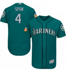 Mens Majestic Seattle Mariners 4 Denard Span Teal Green Alternate Flex Base Authentic Collection MLB Jersey Mens Majestic Seattle Mariners 4 Denard Span Teal Green Alternate Flex Base Authentic Collection MLB Jersey