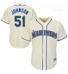 Mens Majestic Seattle Mariners 51 Randy Johnson Replica Cream Alternate Cool Base MLB Jersey Mens Majestic Seattle Mariners 51 Randy Johnson Replica Cream Alternate Cool Base MLB Jersey