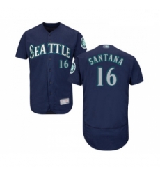 Mens Seattle Mariners 16 Domingo Santana Navy Blue Alternate Flex Base Authentic Collection Baseball Jersey Mens Seattle Mariners 16 Domingo Santana Navy Blue Alternate Flex Base Authentic Collection Baseball Jersey