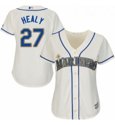 Womens Majestic Seattle Mariners 27 Ryon Healy Replica Cream Alternate Cool Base MLB Jersey Womens Majestic Seattle Mariners 27 Ryon Healy Replica Cream Alternate Cool Base MLB Jersey