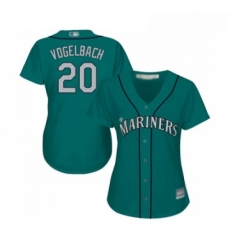 Womens Seattle Mariners 20 Dan Vogelbach Replica Teal Green Alternate Cool Base Baseball Jersey Womens Seattle Mariners 20 Dan Vogelbach Replica Teal Green Alternate Cool Base Baseball Jersey