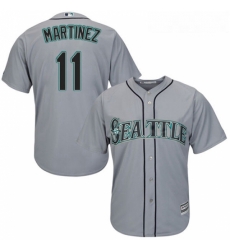 Youth Majestic Seattle Mariners 11 Edgar Martinez Replica Grey Road Cool Base MLB Jersey Youth Majestic Seattle Mariners 11 Edgar Martinez Replica Grey Road Cool Base MLB Jersey