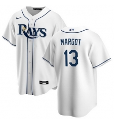 Men Tampa Bay Rays 13 Manuel Margot White Cool Base Stitched Baseball Jersey Men Tampa Bay Rays 13 Manuel Margot White Cool Base Stitched Baseball Jersey