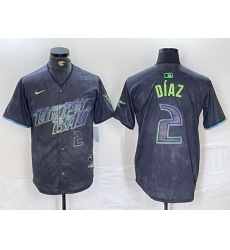Men Tampa Bay Rays 2 Yandy D EDaz Charcoal 2024 City Connect Limited Stitched Baseball Jersey 3 Men Tampa Bay Rays 2 Yandy D EDaz Charcoal 2024 City Connect Limited Stitched Baseball Jersey 3