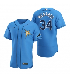 Men Tampa Bay Rays 34 Trevor Richards Men Nike Light Blue Alternate 2020 Flex Base Team MLB Jersey Men Tampa Bay Rays 34 Trevor Richards Men Nike Light Blue Alternate 2020 Flex Base Team MLB Jersey