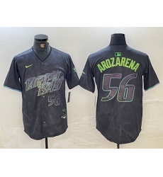Men Tampa Bay Rays 56 Randy Arozarena Charcoal 2024 City Connect Limited Stitched Baseball Jersey 8 Men Tampa Bay Rays 56 Randy Arozarena Charcoal 2024 City Connect Limited Stitched Baseball Jersey 8