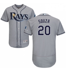 Mens Majestic Tampa Bay Rays 20 Steven Souza Grey Road Flex Base Authentic Collection MLB Jersey Mens Majestic Tampa Bay Rays 20 Steven Souza Grey Road Flex Base Authentic Collection MLB Jersey