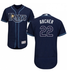 Mens Majestic Tampa Bay Rays 22 Chris Archer Navy Blue Alternate Flex Base Authentic Collection MLB Jersey Mens Majestic Tampa Bay Rays 22 Chris Archer Navy Blue Alternate Flex Base Authentic Collection MLB Jersey