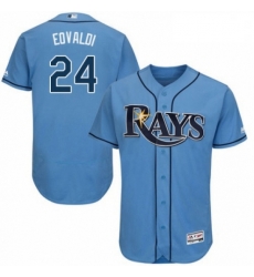 Mens Majestic Tampa Bay Rays 24 Nathan Eovaldi Columbia Alternate Flex Base Authentic Collection MLB Jersey Mens Majestic Tampa Bay Rays 24 Nathan Eovaldi Columbia Alternate Flex Base Authentic Collection MLB Jersey