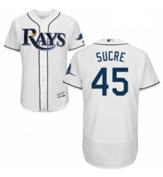 Mens Majestic Tampa Bay Rays 45 Jesus Sucre Home White Home Flex Base Authentic Collection MLB Jersey Mens Majestic Tampa Bay Rays 45 Jesus Sucre Home White Home Flex Base Authentic Collection MLB Jersey
