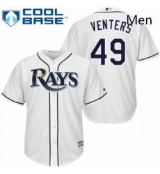 Mens Majestic Tampa Bay Rays 49 Jonny Venters Replica White Home Cool Base MLB Jersey Mens Majestic Tampa Bay Rays 49 Jonny Venters Replica White Home Cool Base MLB Jersey