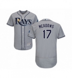 Mens Tampa Bay Rays 17 Austin Meadows Grey Road Flex Base Authentic Collection Baseball Jersey Mens Tampa Bay Rays 17 Austin Meadows Grey Road Flex Base Authentic Collection Baseball Jersey