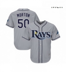 Mens Tampa Bay Rays 50 Charlie Morton Replica Grey Road Cool Base Baseball Jersey Mens Tampa Bay Rays 50 Charlie Morton Replica Grey Road Cool Base Baseball Jersey