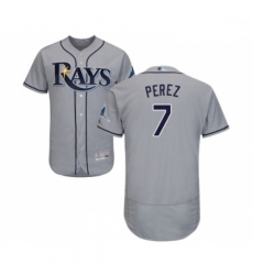 Mens Tampa Bay Rays 7 Michael Perez Grey Road Flex Base Authentic Collection Baseball Jersey Mens Tampa Bay Rays 7 Michael Perez Grey Road Flex Base Authentic Collection Baseball Jersey
