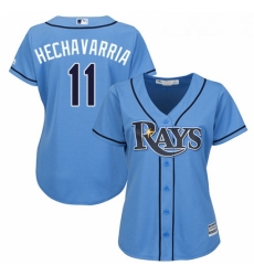 Womens Majestic Tampa Bay Rays 11 Adeiny Hechavarria Authentic Light Blue Alternate 2 Cool Base MLB Jersey Womens Majestic Tampa Bay Rays 11 Adeiny Hechavarria Authentic Light Blue Alternate 2 Cool Base MLB Jersey