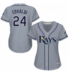 Womens Majestic Tampa Bay Rays 24 Nathan Eovaldi Authentic Grey Road Cool Base MLB Jersey Womens Majestic Tampa Bay Rays 24 Nathan Eovaldi Authentic Grey Road Cool Base MLB Jersey
