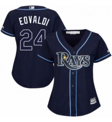 Womens Majestic Tampa Bay Rays 24 Nathan Eovaldi Authentic Navy Blue Alternate Cool Base MLB Jersey Womens Majestic Tampa Bay Rays 24 Nathan Eovaldi Authentic Navy Blue Alternate Cool Base MLB Jersey