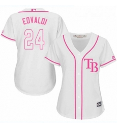 Womens Majestic Tampa Bay Rays 24 Nathan Eovaldi Authentic White Fashion Cool Base MLB Jersey Womens Majestic Tampa Bay Rays 24 Nathan Eovaldi Authentic White Fashion Cool Base MLB Jersey